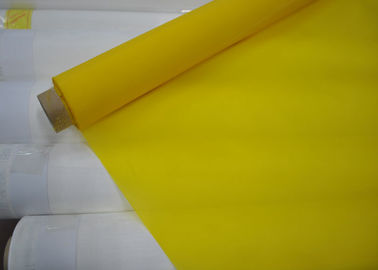 ตาข่ายหน้าจอการพิมพ์โพลีเอสเตอร์สีเหลืองสำหรับการพิมพ์สิ่งทอ / แก้ว / PCB / เซรามิก