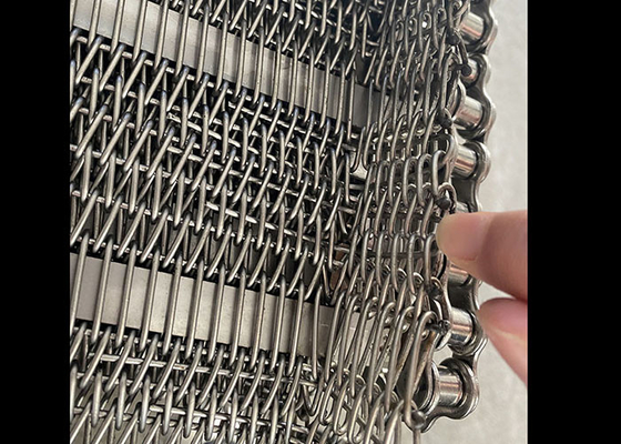 ราคาดี อาหารเกรดเหล็กไร้ขัดเหล็ก โลหะ Wire Mesh Chain Conveyor Belt สําหรับอุโมงค์เตาอบ ออนไลน์