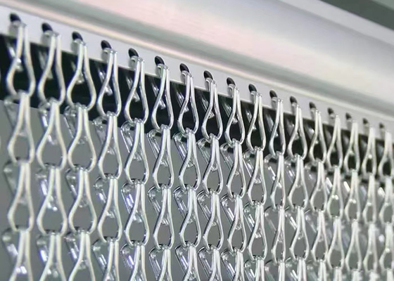 ราคาดี การออกแบบตามสั่ง อลูมิเนียม Double Hook Screen Chain Fly Curtain Mesh สําหรับตกแต่งห้อง ออนไลน์