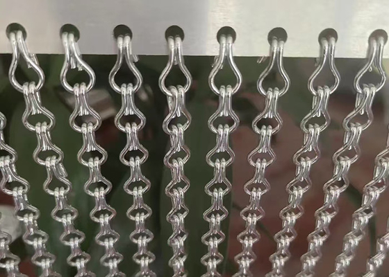 ราคาดี น้ําหนักเบา สีอัลลูมิเนียม Double Hook Fly Screen Mesh Curtain สําหรับห้องแบ่ง ออนไลน์