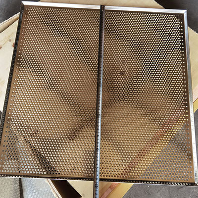 ราคาดี ขนาดที่กําหนดเอง 304 สแตนเลส กล่องโลหะ perforated Mesh ใบแผ่นสําหรับเตาอบ ออนไลน์