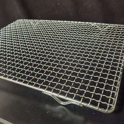 ราคาดี ขนาดที่กําหนดเอง อุณหภูมิการทํางานสูง สแตนเลส สาย Mesh บาร์บีคิวแห้ง baking tray ออนไลน์