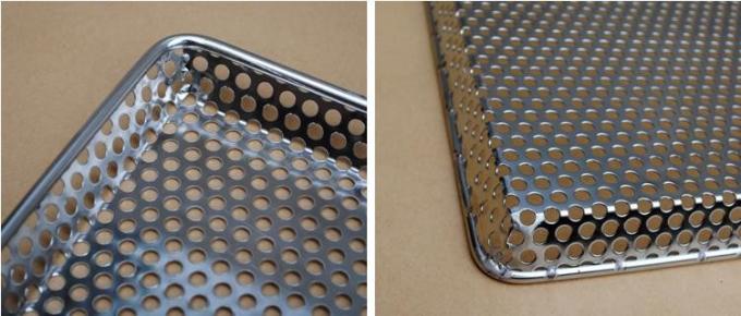 อาหารเกรด 304 สแตนเลส Mesh Trays flat perforated baking สําหรับการแห้ง 10