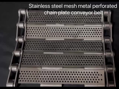 สแตนเลส 304 316 โลหะ perforated Chain Plate คอนเวียร์เบลท์