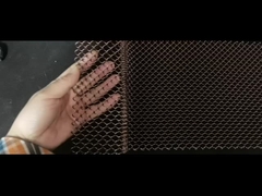 เครื่องประดับยืดหยุ่นทองอลูมิเนียม สายม้วนผ้าแขวนโลหะ Chain Link Mesh หลังคาผ้าม่าน F