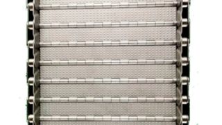 โลหะเหล็กคาร์บอนสูงบานพับเศษชิปโซ่แผ่นไม้ระแนงตาข่ายสายพานลำเลียงสำหรับเครื่อง CNC