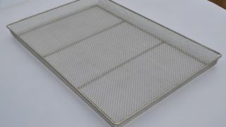 โลหะเกรดอาหารทอ Fine 80x100 40*60 ซม.ss304 316 ถาดลวดตาข่ายสแตนเลสสำหรับเตาอบเบเกอรี่