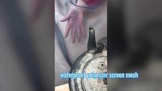 ตาข่ายหน้าจอโพลีเอสเตอร์สีดำกันน้ำ 65 ไมครอน