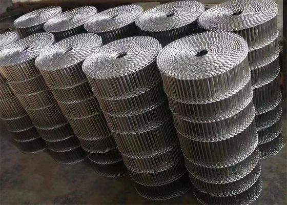 สายพานลำเลียงลวดตาข่าย Flat Flex Ladder สำหรับการแปรรูปอาหาร