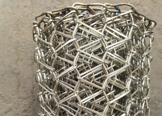 ความต้านทานความร้อน 316 SS Balance Spiral Wire Mesh Conveyor Belt สำหรับงานไม้