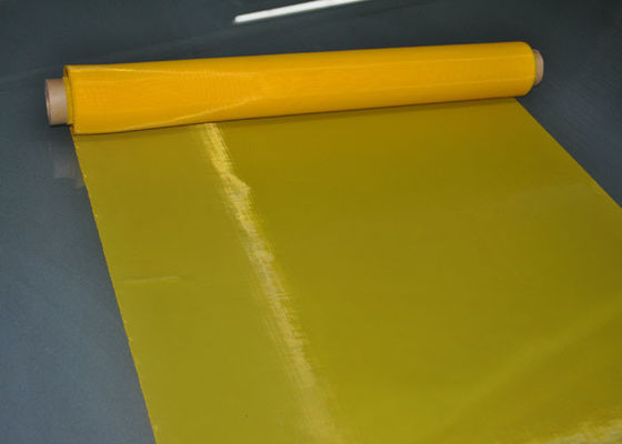 ขาว 64T 55 ไมครอน โพลีเอสเตอร์ Screen Printing Mesh สําหรับ PCB