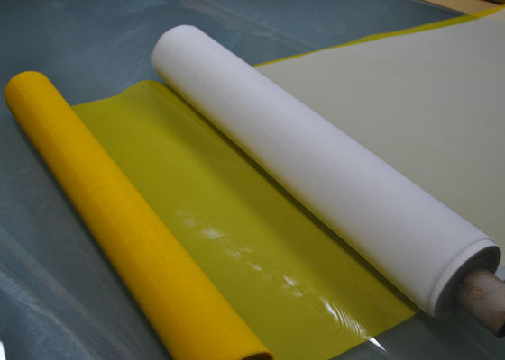 สีเหลือง 50in 72T 55 ไมครอน โพลีเอสเตอร์ Screen Printing Mesh