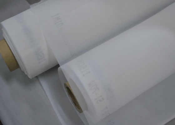 สีขาว 150T โพลีเอสเตอร์ สกรีนพิมพ์ Mesh 87 นิ้วสําหรับ PCB พิมพ์