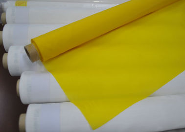 ราคาดี ผ้าไหมโพลีเอสเตอร์ยาวยืดสำหรับพิมพ์หน้าจอสีขาว / สีเหลือง ออนไลน์