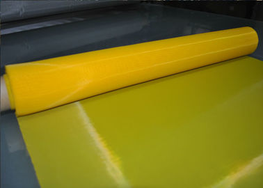 ราคาดี 80T สีเหลืองโพลีเอสเตอร์ผ้าไหมหน้าจอพิมพ์ตาข่ายสำหรับการพิมพ์สิ่งทอ, 30-70m / ม้วน ออนไลน์