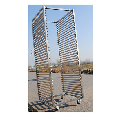 Anticorrosion 201 Stainless Steel Tray Rack Trolley ล้อยาง / Pu / Nylon