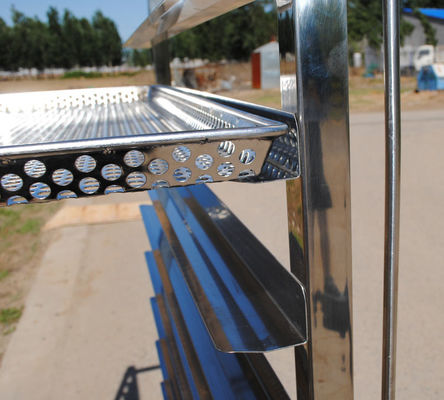 แผ่นเพลทที่ปรับแต่งได้ Fda Stainless Steel Rack Trolley Stray Pan