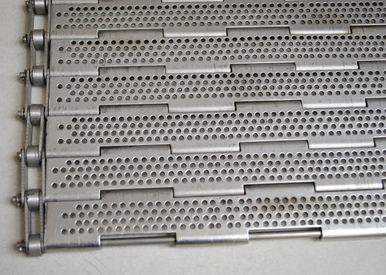 สแตนเลส / สแตนเลสคาร์บอน สาย Mesh คอนเวียร์เบลท์ Perforated Plate Link Chain ขับ
