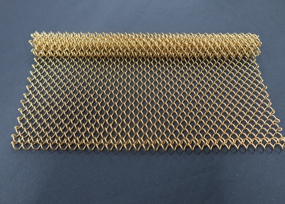 ราคาดี ทองแดง สีประดับโลหะ Mesh ผ้าม่านโค้ล Drapery แผนผนัง ออนไลน์