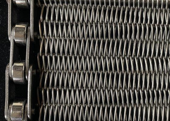 อุณหภูมิสูงอาหารเกรดเหล็กไร้ขัด Wire Mesh Gratex คอนเวียร์เบลท์สําหรับอุตสาหกรรมอาหาร