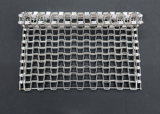 ขนาดที่กําหนดเอง สแตนเลส Flat Wire Honeycomb Mesh คอนเวียร์เบลท์