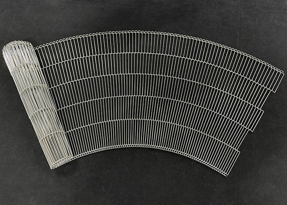 304 สแตนเลสบันได Link สาย Mesh Flat Flex conveyor belt สําหรับ conveyor กว้าง