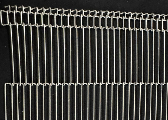 โปรเฟชั่น 304 316 สแตนเลส Flat Flex Ladder Wire Mesh คอนเวียร์เบลท์ สําหรับช็อคโกแลต Enrober