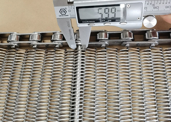 อาหารเกรด 304 เหล็กไร้สแตนเลส สายกลม Mesh สายขนส่งโลหะที่ขับขี่สําหรับเตาอบหล่อเตาอบ