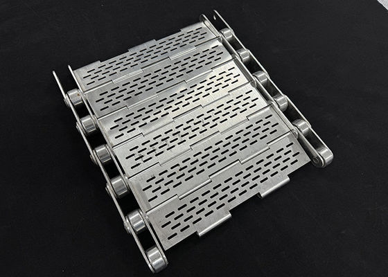 ความต้านทานสูง perforated สแตนเลส Wire Mesh Chain Link Plate คอนเวียร์เบลท์