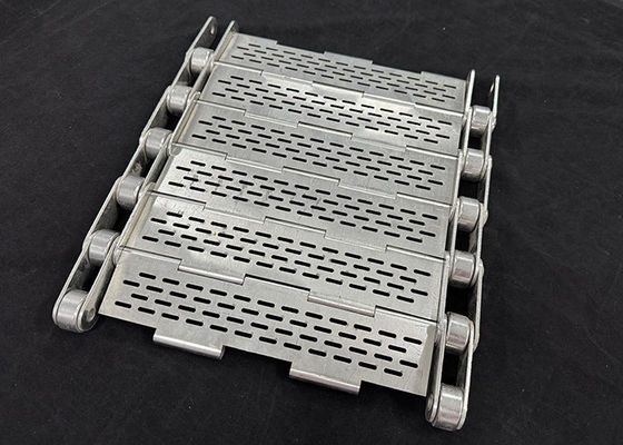 แผ่น perforated Link conveyor belt กับแผ่นข้าง / ป้องกัน