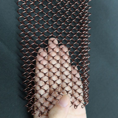 โปรเฟชั่นเบาอัลลูมิเนียมโลหะตกแต่ง Wire Chain Mesh Curtain สําหรับตกแต่งเพดานโรงแรม