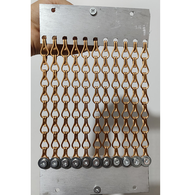 ราคาดี Gold  Anodized Chain Mail Decorative Metal Link Mesh Curtain Aluminium Alloy Coil Drapery ออนไลน์