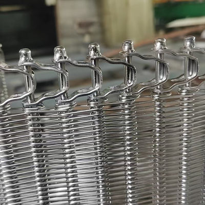 คุณภาพ Flexible Rod Conveyor Belt Stainless Steel Spiral Balanced Weave Wire Mesh Belt โรงงาน