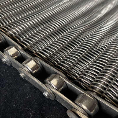 ราคาดี สายพานลำเลียงตาข่ายลวดสแตนเลสคาร์บอนสตีลแบบเกลียวสำหรับเตาอบเครื่องกดตอร์ติญ่า เครื่องทำความเย็น ออนไลน์