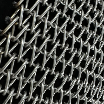 สแตนเลสเกรดอาหาร 304 สายพานลำเลียงโลหะสานลวดตาข่ายสำหรับบิสกิตเตาอบเบเกอรี่เตาหลอมอุโมงค์ Cooling