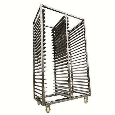 Multi Layer 304 Stainless Steel Folding Bread Rotary Oven Shelf Wire Mesh Rack bakery trolley for Baking Cooling