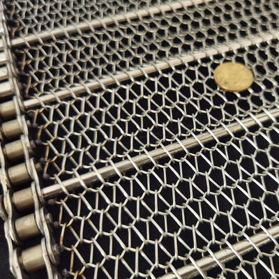 Annealing Furnace Wire Mesh Conveyor Belt for Drying Oven 316L 25mm Pitch