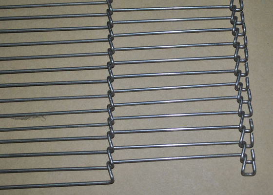 อาหารเกรด Flex Link Ss ลวดตาข่ายสายพานลำเลียงอาหารเย็นและแช่แข็ง
