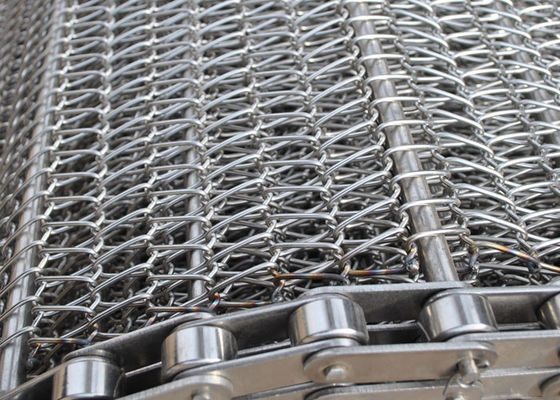 50-2000kg/M2 สายใย Mesh คอนเวียร์เบลท์ สีดําสําหรับการใช้งานภาระหนัก