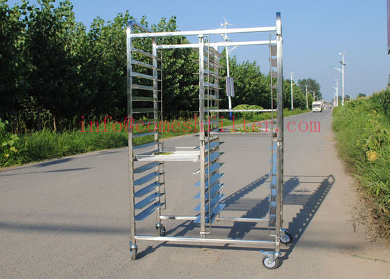 เตาอบขนมปังแบบหมุนขนาดใหญ่ FDA 440lb Baking Rack Trolley
