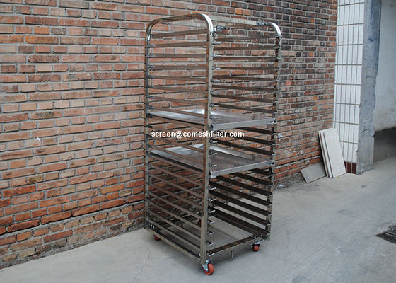 อลูมิเนียม 20 ชั้น Ss304 รถเข็นชั้นวางถาดปรุ