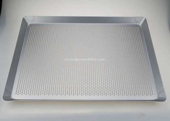 400x300mm ถาดเหลี่ยมอลูมิเนียมเจาะรูสำหรับเตาอบ