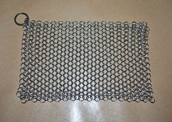 ราคาดี 6x8 นิ้ว Stainless Steel Chainmail Scrubber, Chain Cast Iron Cleaner ออนไลน์