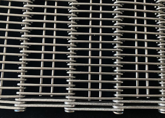 2.0mm สแตนเลส 304 ตาข่ายสายพานลำเลียงตา Link